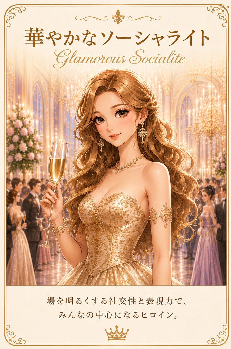 華やかなソーシャライト Glamorous Socialite